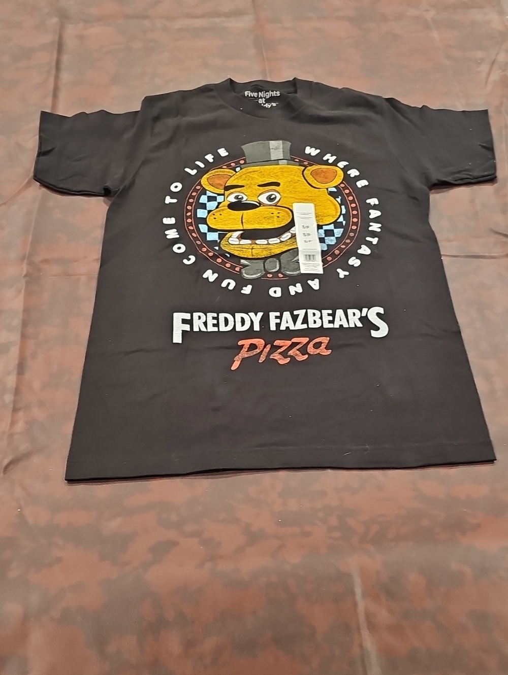 V Black Freddy Fazdears Pizza Five Nights At Freddys Shirt Size S - Picture 2 of 6
